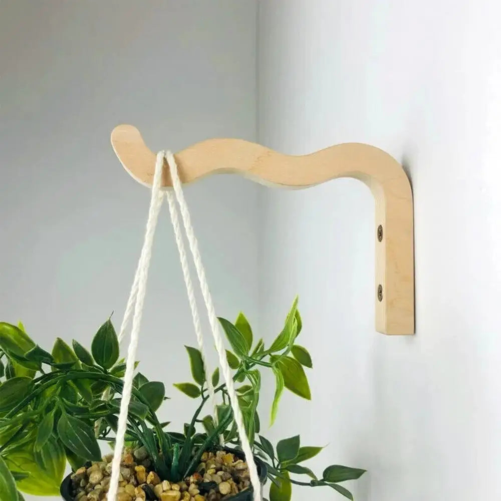 Natural Wood Wall Plant Hanger