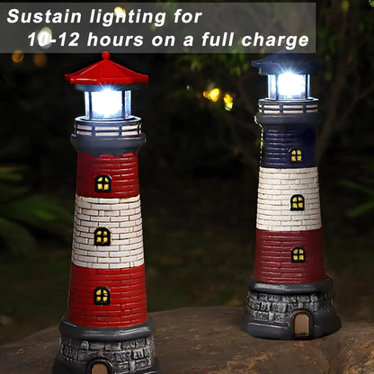 Solar Lighthouse statue decorative light
