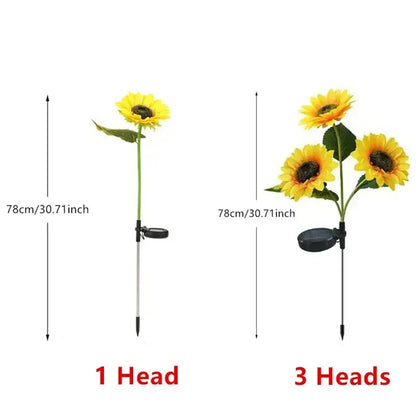 Solar Sunflower Lights Garden Stake