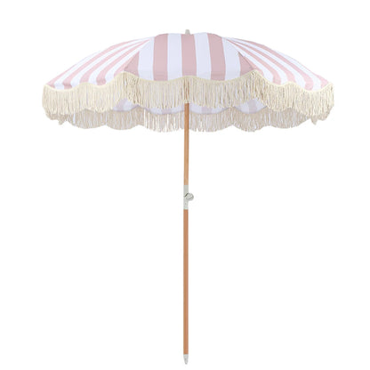 Striped Patio Umbrella with Tilt Pole