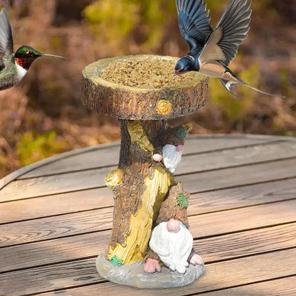 Decorative Resin Wild Bird Feeder Decorative Lawn Figurines