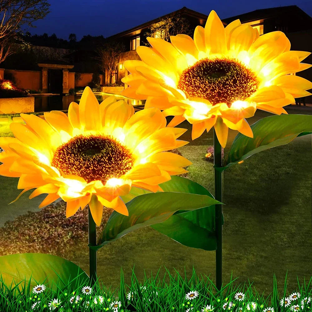 Outdoor Solar Sunflowers Waterproof LED Lawn Light