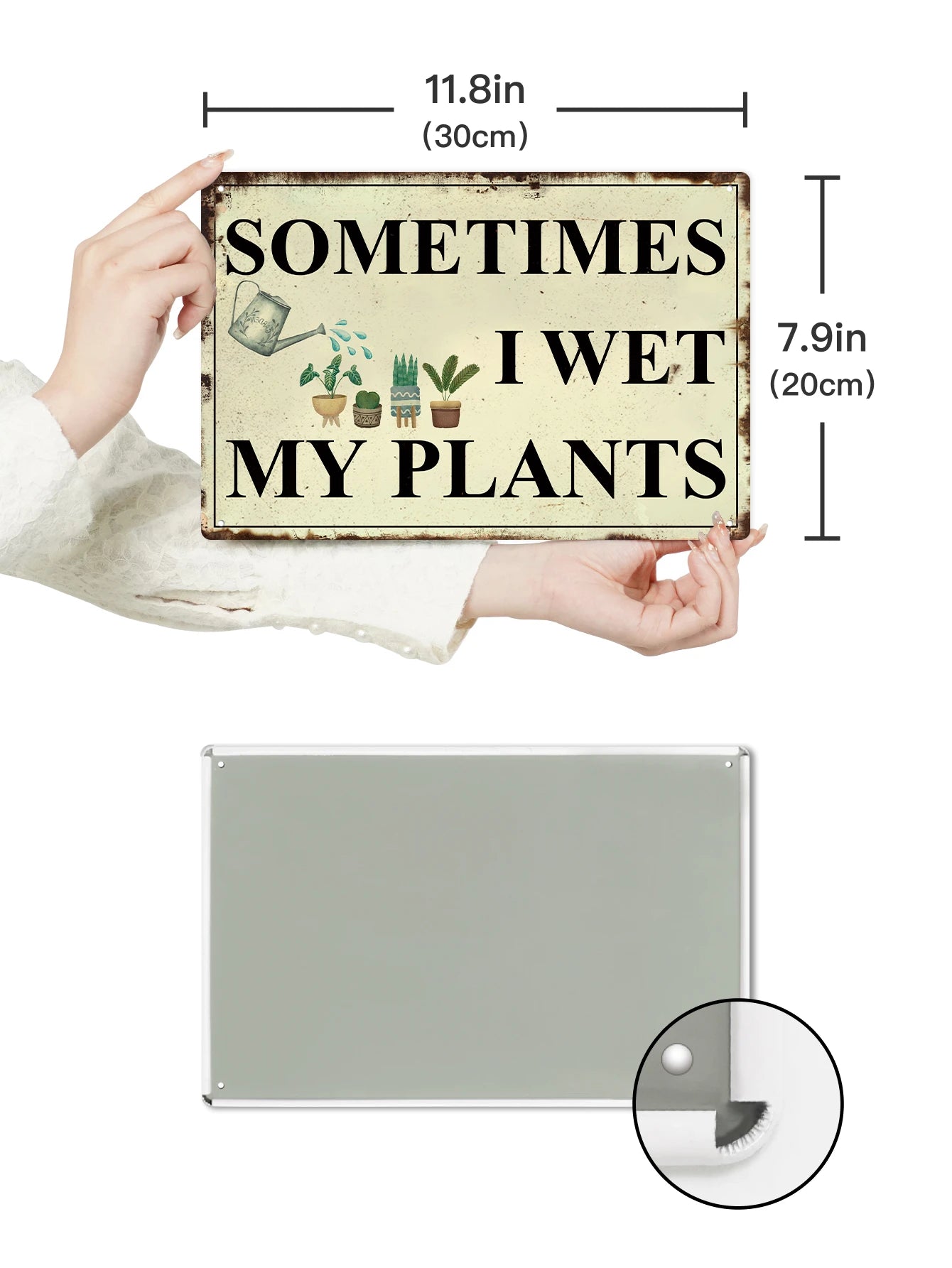 Funny Garden Rustic Metal Sign