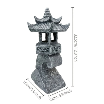Solar Pagoda Lantern Garden Statue
