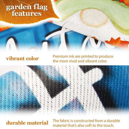 Combo Pack Garden Flag Stand Black 36 x 16 and Fall Garden Flag 12x18