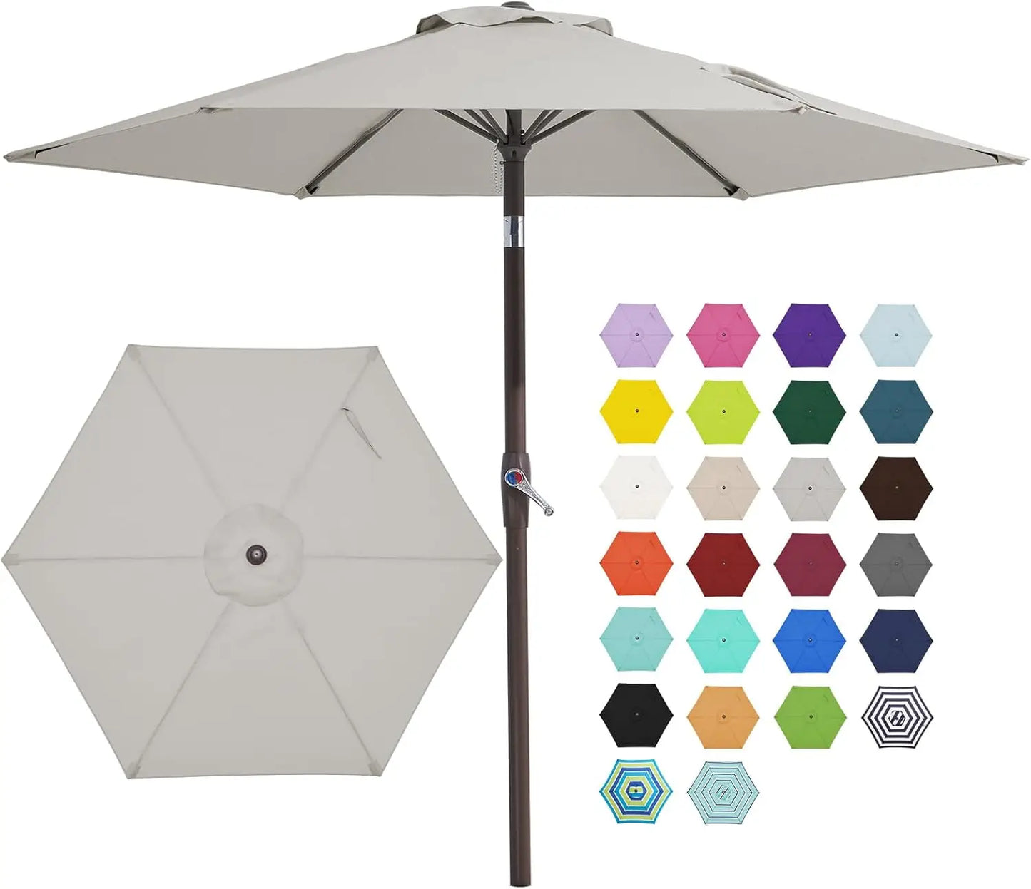 7.5FT Outdoor Patio Umbrella with Tilt and Crank