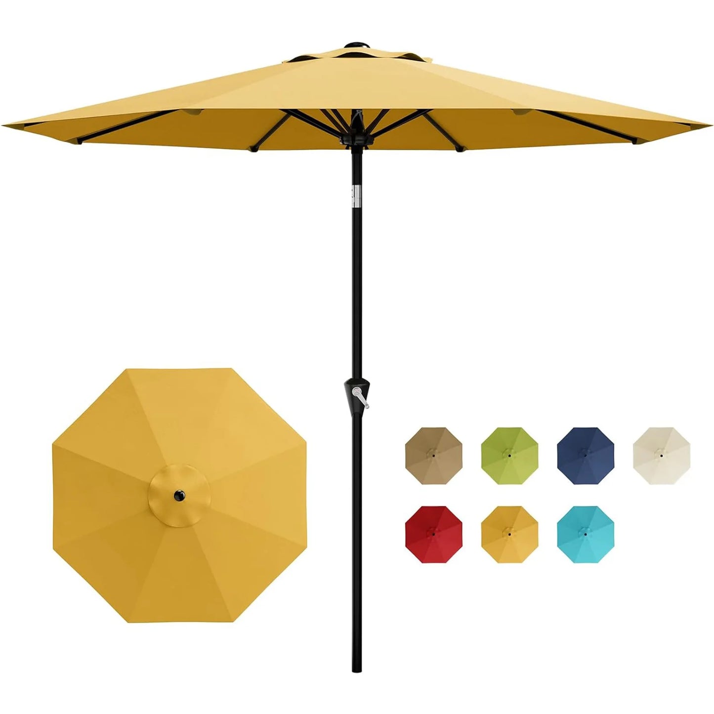 10FT Patio Umbrella With Crank Lift & Tilt