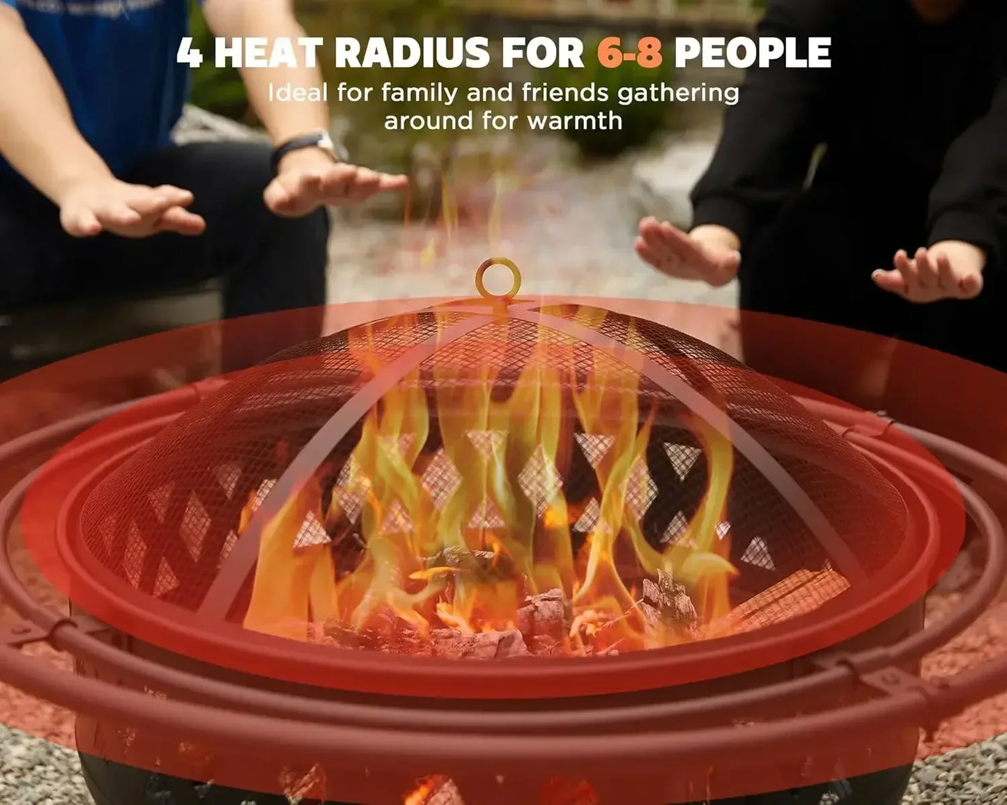 35 Inch Outdoor Wood Burning Fire Pit