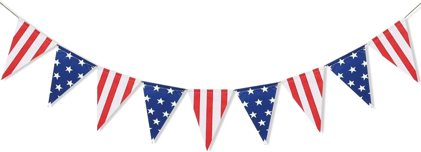 USA Flag Bunting Garland Triangle Banner