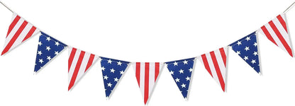 USA Flag Bunting Garland Triangle Banner