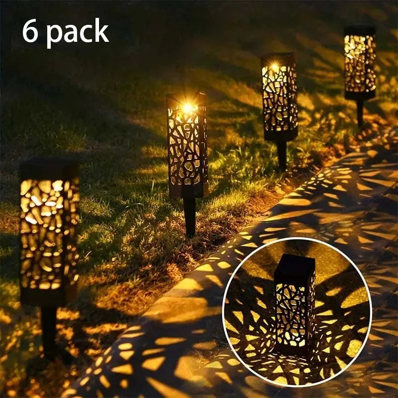 6PCS Solar Powered LED Garden Stake Lights