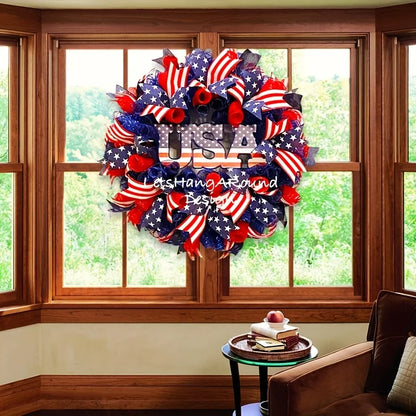 24 Inch 4th Of July Patriotic Wreath
