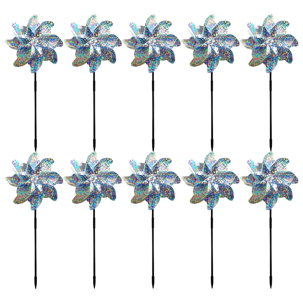 2/10pcs Bird Repeller Windmill Spinner