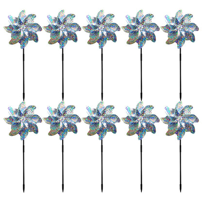2/10pcs Bird Repeller Windmill Spinner