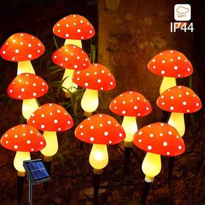 8 Solar Mushroom Lights Outdoor Decoration
