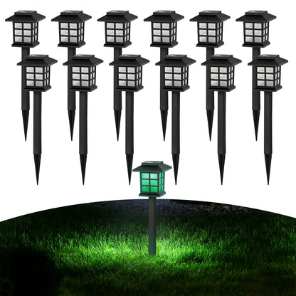 12pack Solar LED Pathway Lights Waterproof