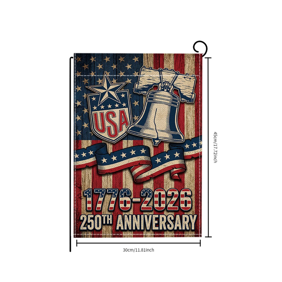 Patriotic Garden Flag 250th Anniversary Theme