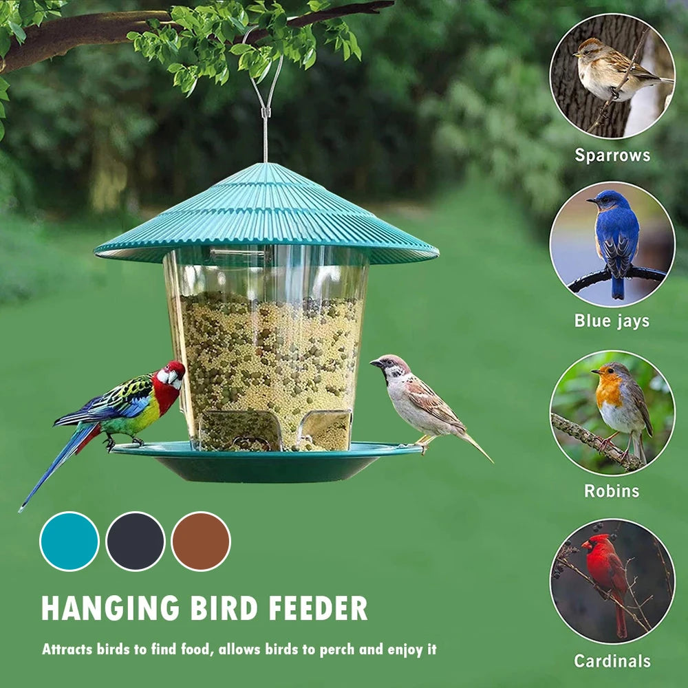 Garden gazebo hanging wild bird feeder