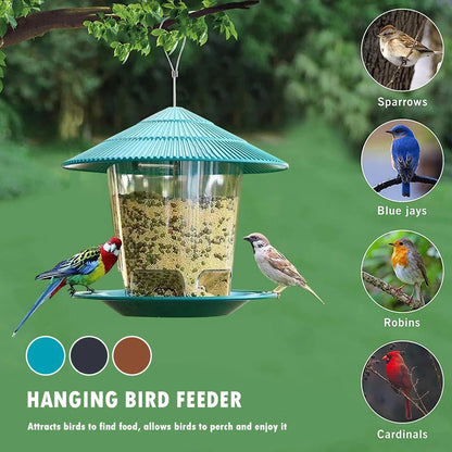 Garden gazebo hanging wild bird feeder