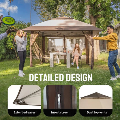 13x13 Pop Up Gazebo Canopy with Wheeled Bag