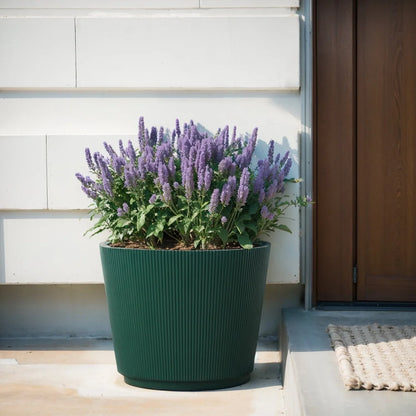 Durable UV Resistant Recycled Resin Planter with Drainage Holes