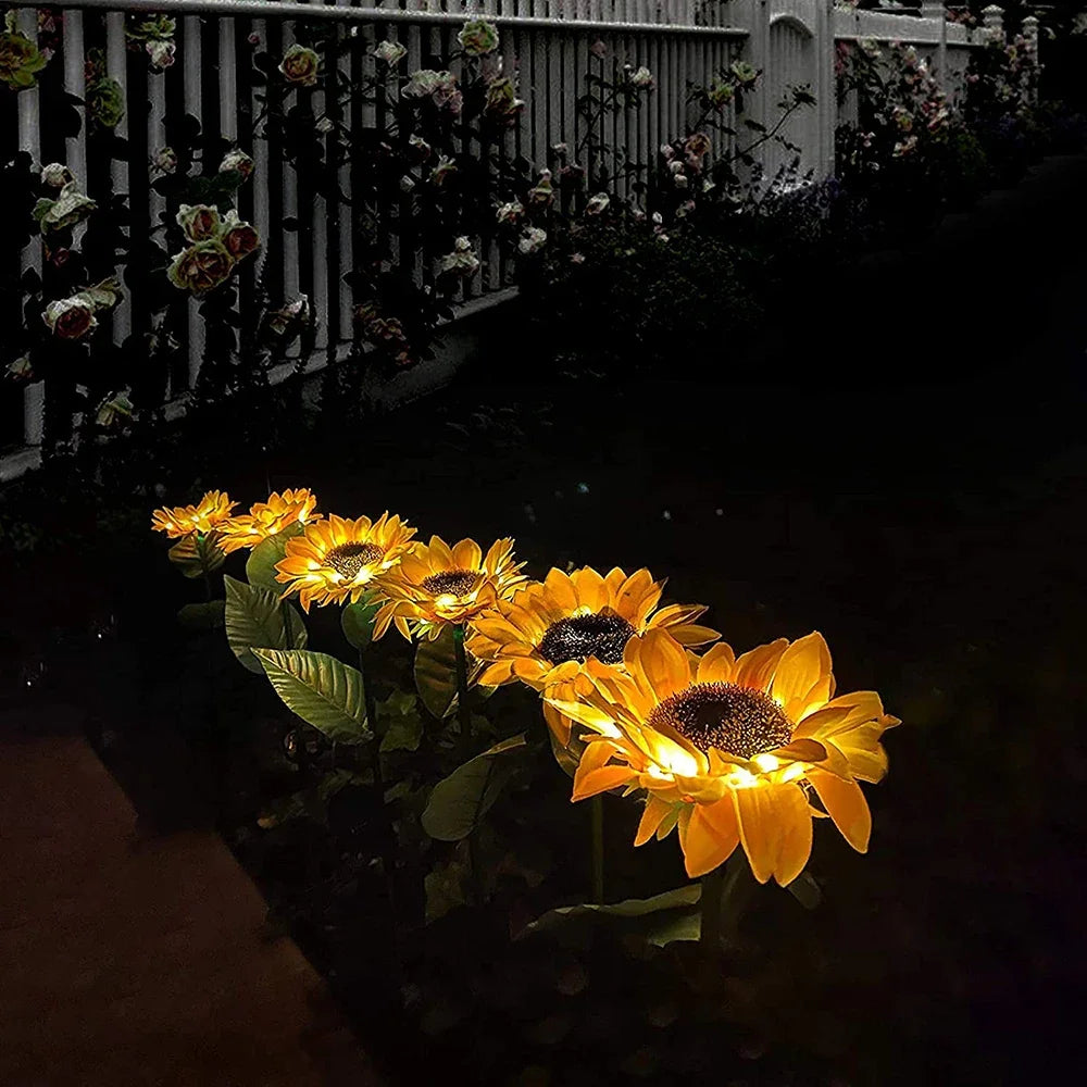 Outdoor Solar Sunflowers Waterproof LED Lawn Light