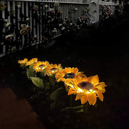 Outdoor Solar Sunflowers Waterproof LED Lawn Light