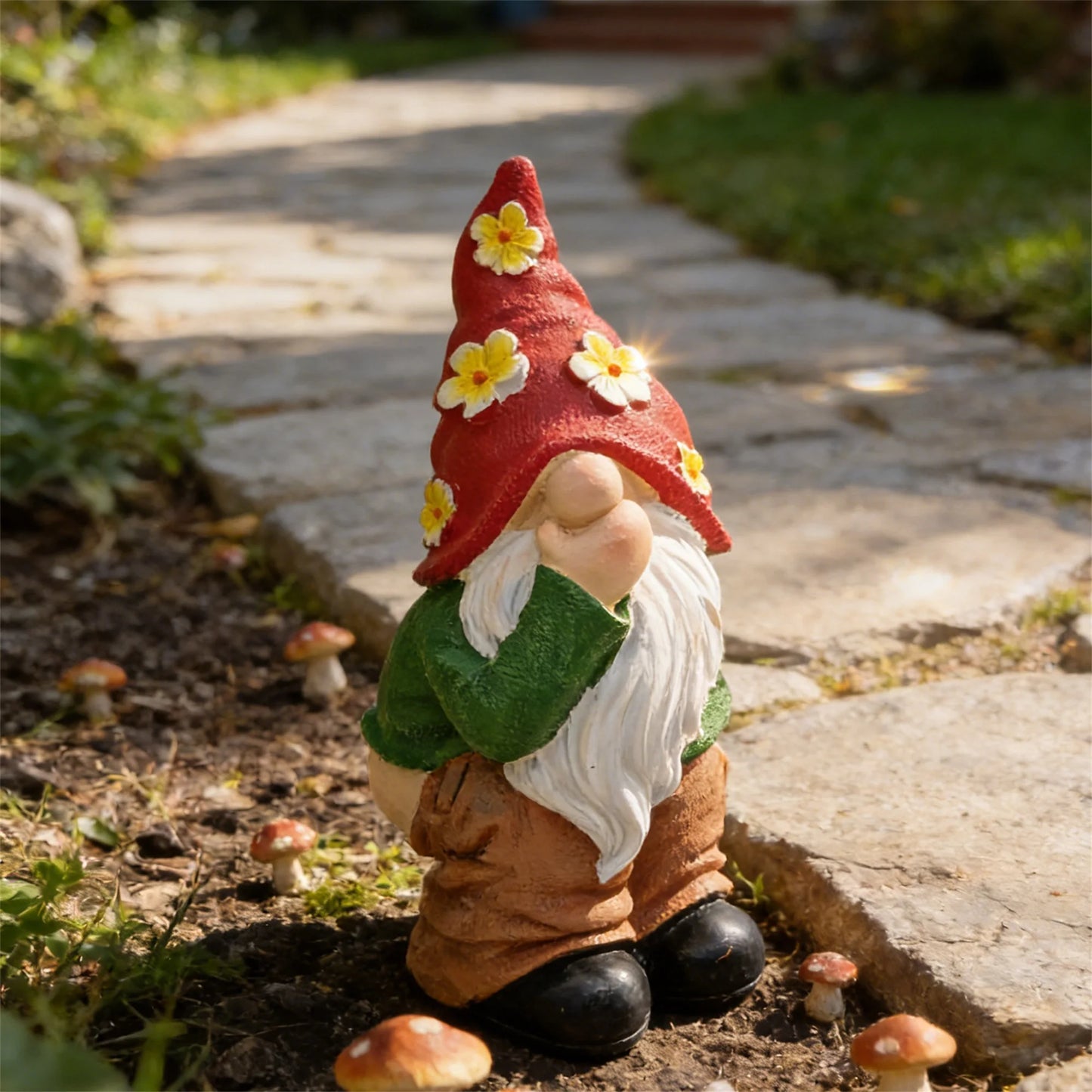 Cute Resin Gnomes Garden Statues with Pooping Design