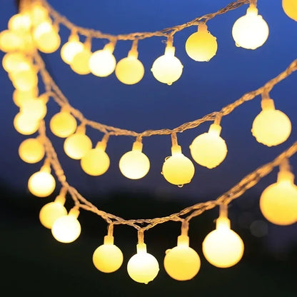 10M Festoon LED Fairy Crystal Ball Star String Lights