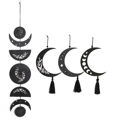 Wooden Moon Phase Garland Wall Hanging