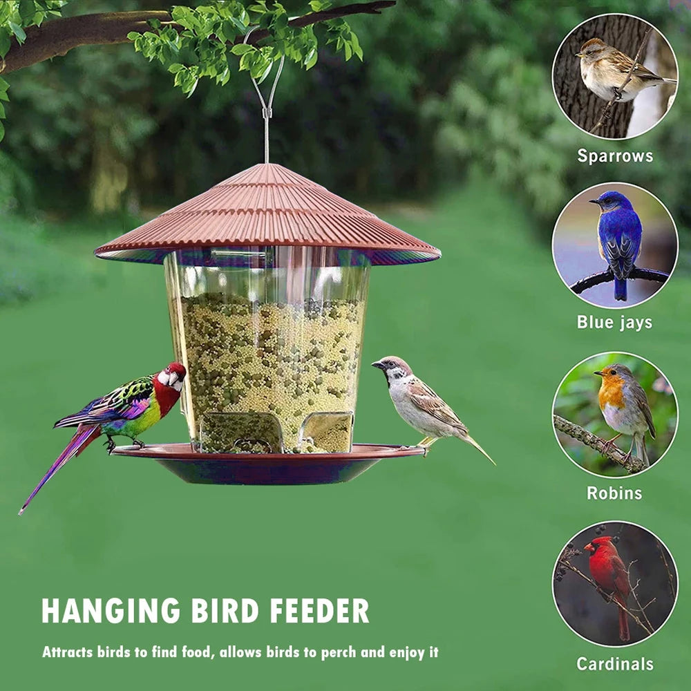 Garden gazebo hanging wild bird feeder