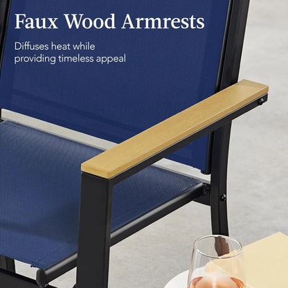 4-Piece Outdoor Textilene Patio Conversation Set