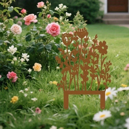 Vintage-Style Rustic Metal Garden Stake