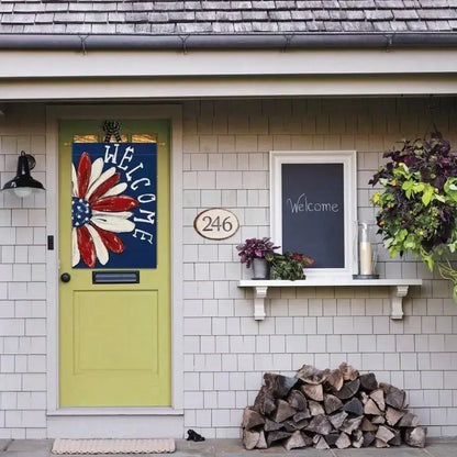 Patriotic Daisy Garden Flag