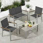 4-Piece Outdoor Textilene Patio Conversation Set