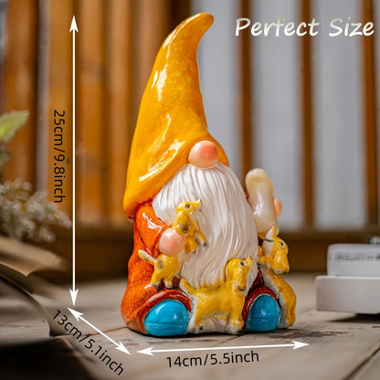 Garden Gnome Statue with Solar Lights