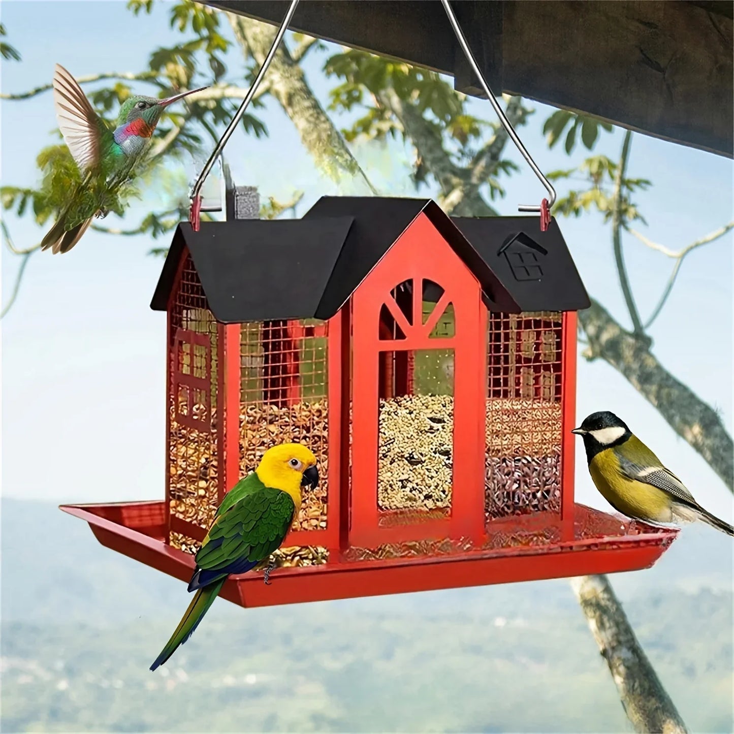 metal mesh wild bird feeder
