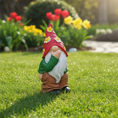 Cute Resin Gnomes Garden Statues with Pooping Design