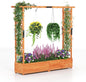 Freestanding Wood Planter Box with Trellis
