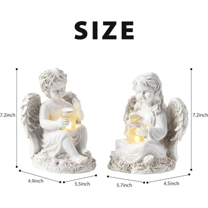 2 Pack Solar Angel Figurine