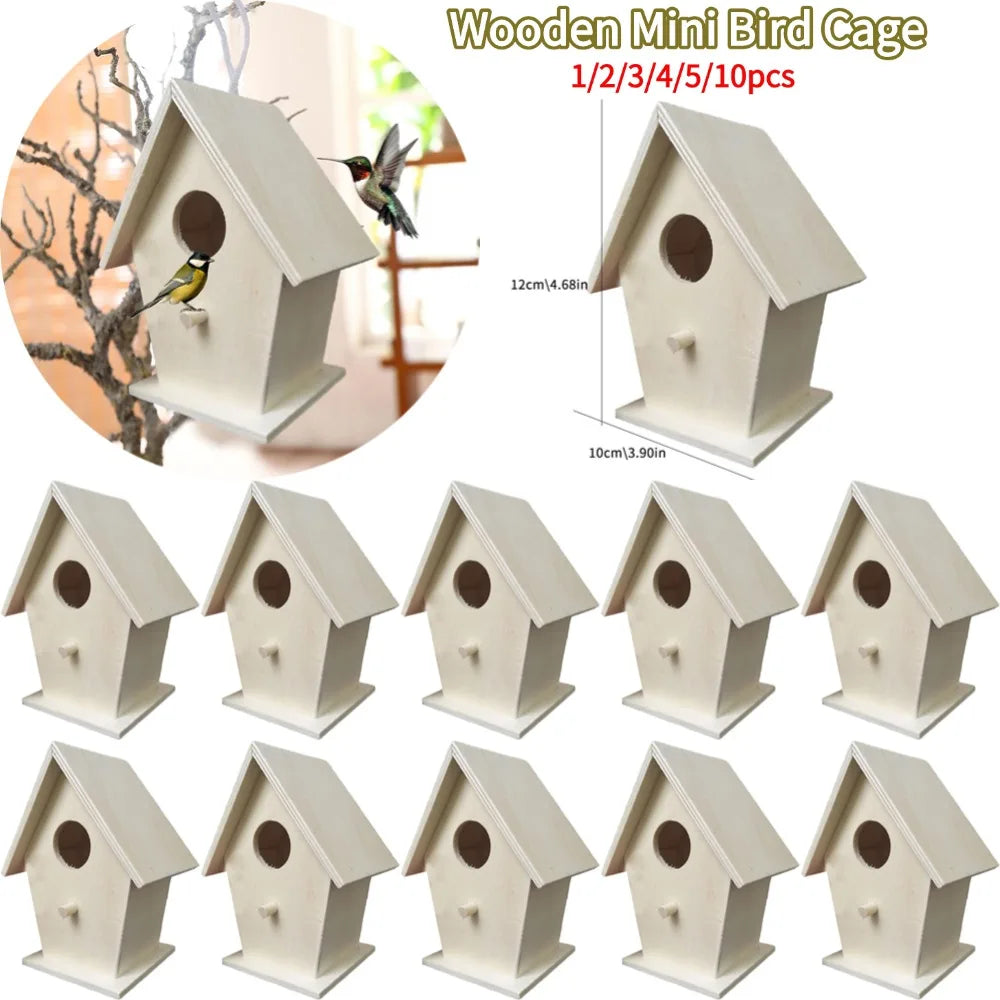 Wooden Mini Hanging Birdhouse