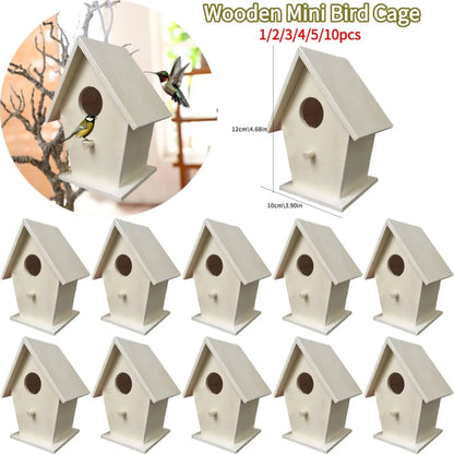 Wooden Mini Hanging Birdhouse