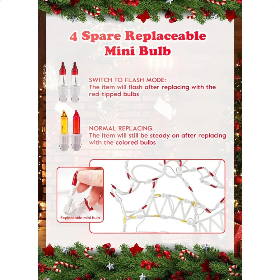 4 Pack Christmas Window Silhouette Lights