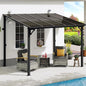 Wall Mounted Gazebo with Sloped Roof, Outdoor Patio Gazebo Awning