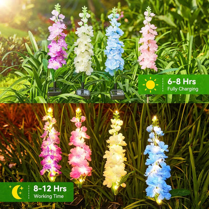 4 Pack  Outdoor Solar Flowers Lights