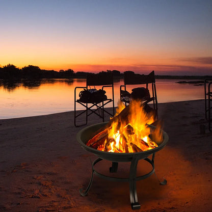 22" Curved Feet Iron Wood Burning Fire Pit