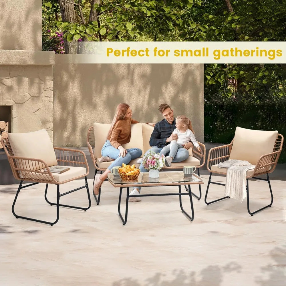 Outdoor Furniture Set With All Weather Cushions