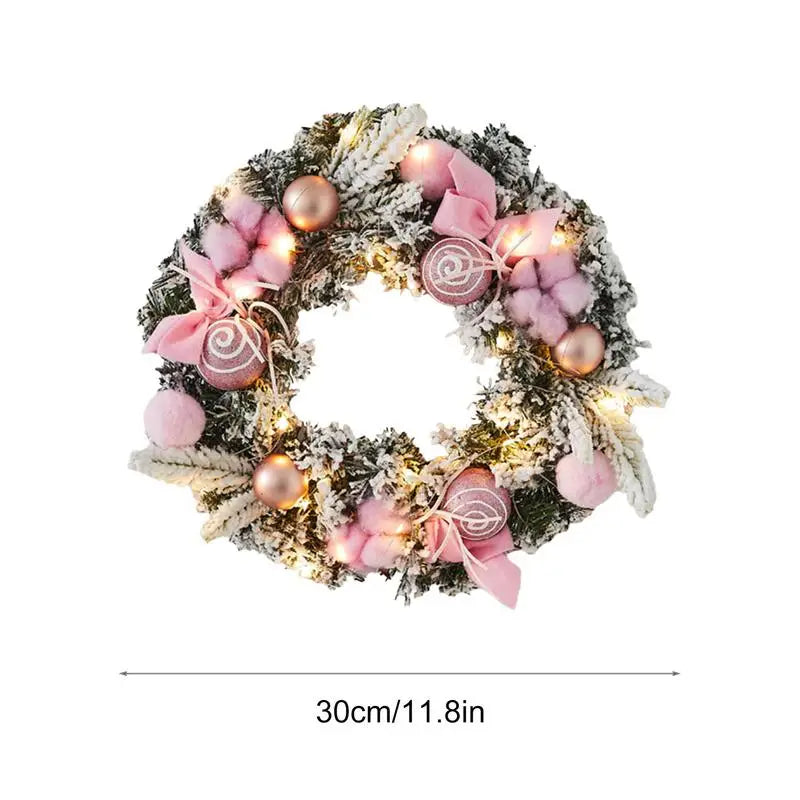 11.81in Light Up Christmas Wreath