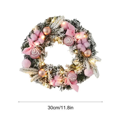 11.81in Light Up Christmas Wreath