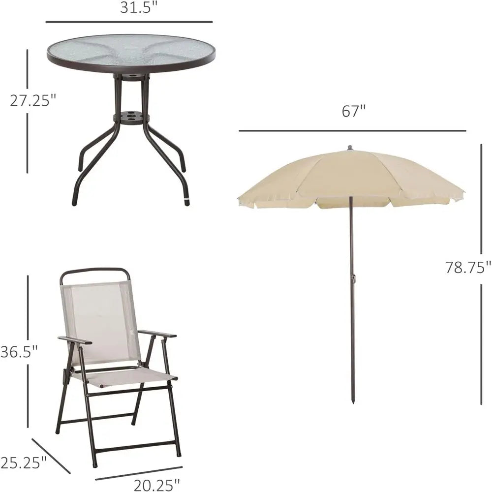 6 Piece Patio Dining Set or 4 with Umbrella